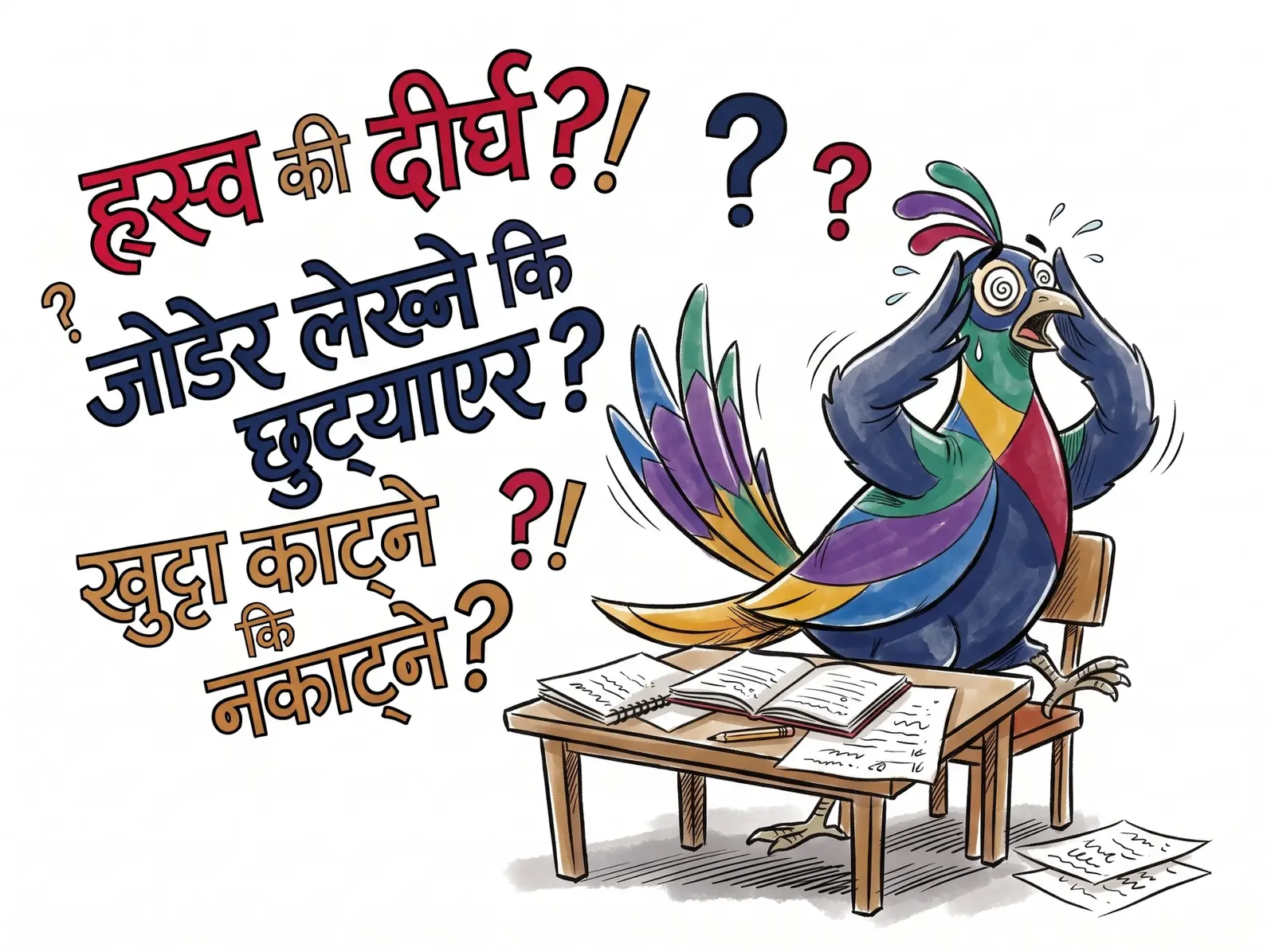 ह्रस्व–दीर्घ, जोडेर वा छुट्ट्याएर लेख्ने र खुट्टा काट्नेबारे अलमलिएको डाँफे